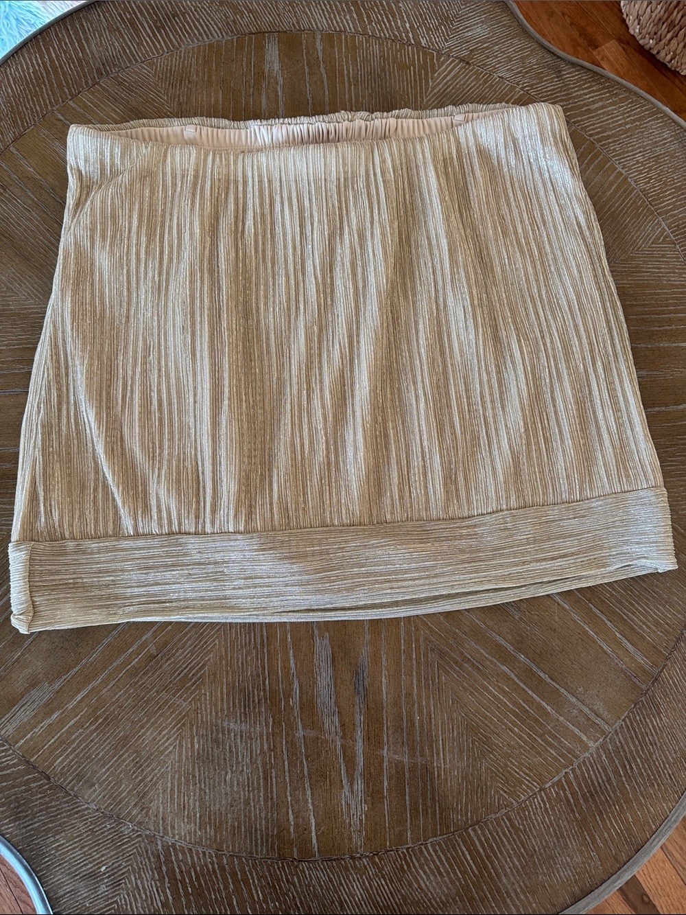Lane Bryant Shimmery Mini Skirt - Light Gold -Size 18 NWT